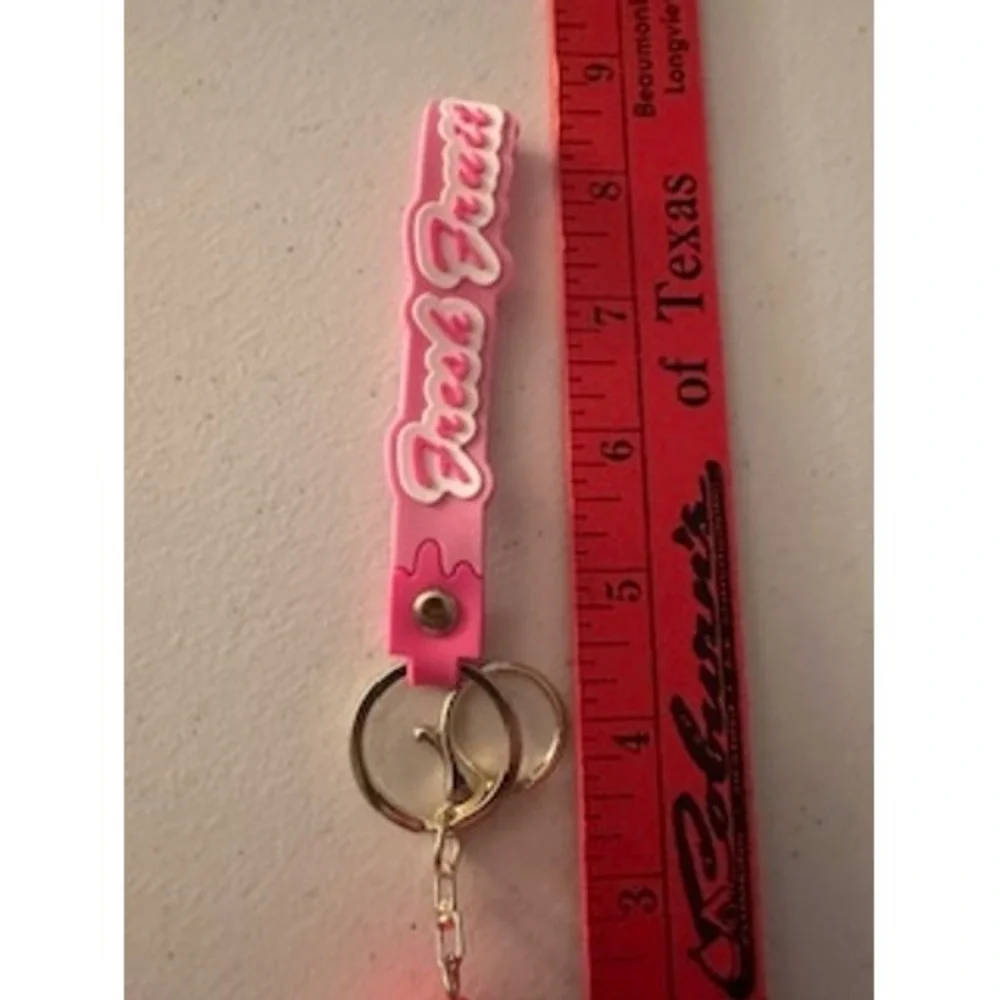Unbranded Crybaby Doll Keychain Fresh Fruit Pink Wristlet Strap Charm Red Beret